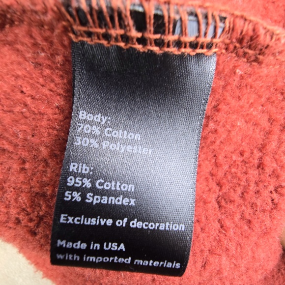 Flint And Tinder Act of Manliness 10 Year Full Zip Hoodie Sz Small Rusty Red USA - Picture 8 of 10